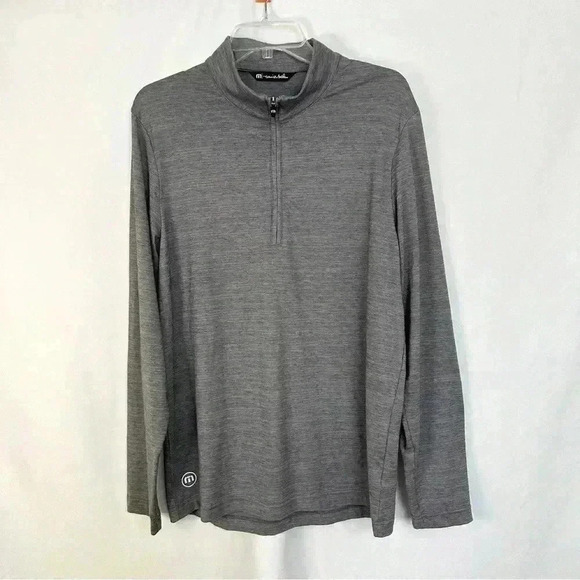 Travis Matthew Pullover Quarter 1/4 Zip Gray Golf Mens Size Medium Long Sleeve - Picture 1 of 15